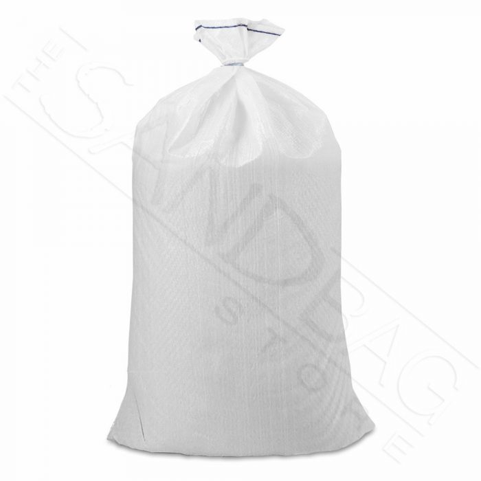 Woven Poly Sand Bags for Flooding, 14 x 26, 50 lb WL, Empty, White,(100/case)