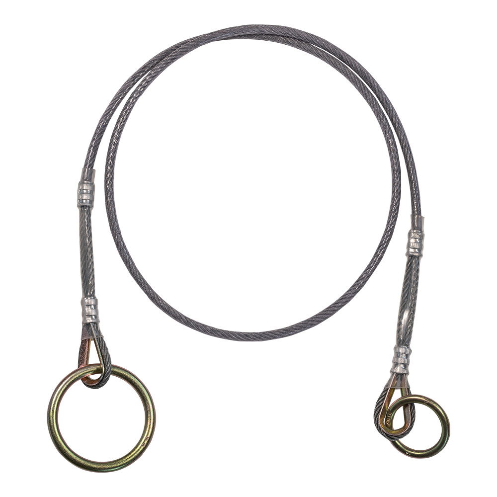 Six-foot cable cross-arm anchor with O-ring ends