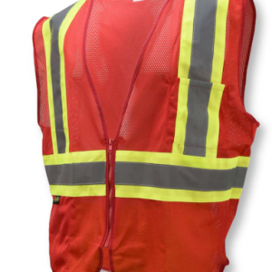 ECON TPO/CL1 TWO TONE SAFETY VEST-RED-XL