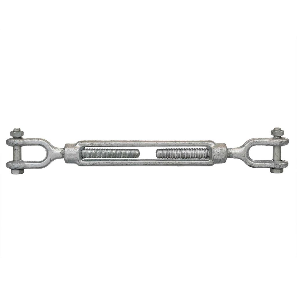 Galvanized jaw-and-jaw turnbuckle