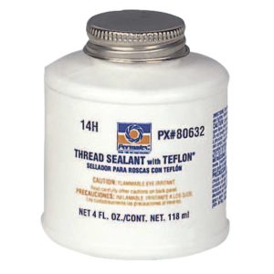 Thread Sealant with PTFE, 4 oz, Can, White