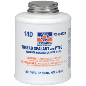 Thread Sealant with PTFE, 16 oz, Can, White