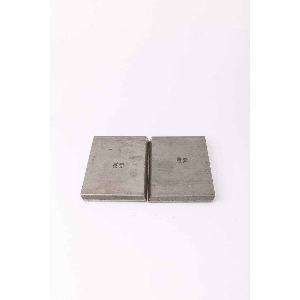 Triangle Engineering 304 stainless-steel plate welding coupons with 37.5-degree beveled edges
