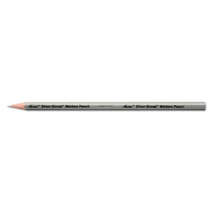 Silver-Streak and Red-Riter Welders Pencil, #2 Lead Grade, 4-5/8 in L, Silver