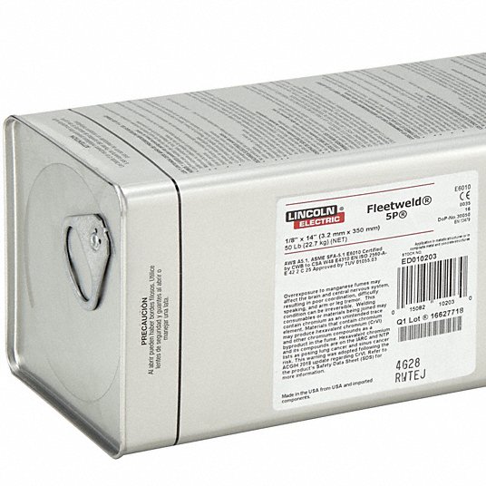 Lincoln Electric Fleetweld 5P 1/8 inch 50 lb electrode can