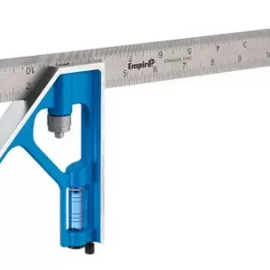 True Blue Combination Square, 12 in x 12 in, 1/16 in @ 1 in, 16ths, 32nds, Steel