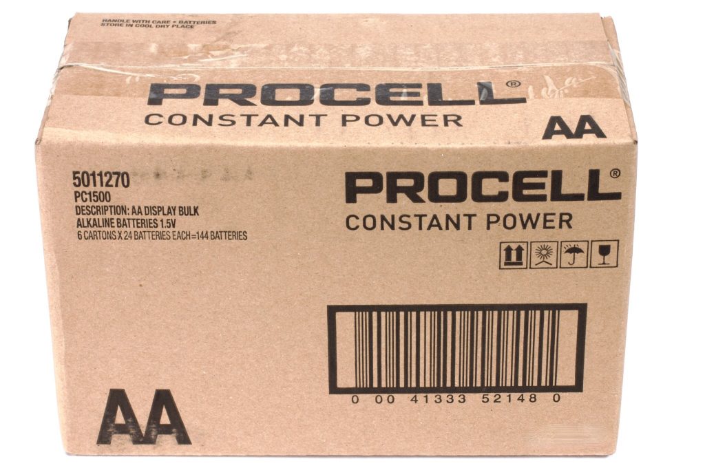 Duracell Procell PC1500 1.5V AA batteries, case of 144