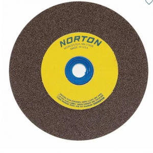 Norton Abrasives Grinding Wheel, T1, 6" x 1/2" x1", AO, 60/80G, Brn