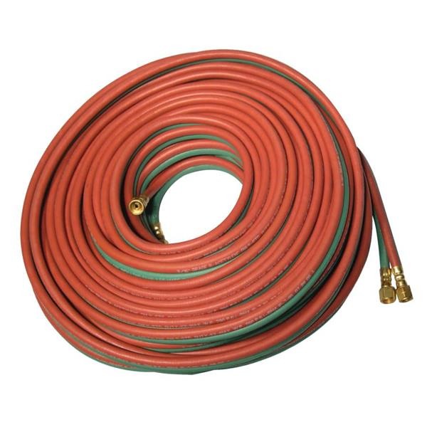 Anchor LB254 red and green Grade R twin-line oxygen acetylene welding hose 1/4 inch by 25 feet