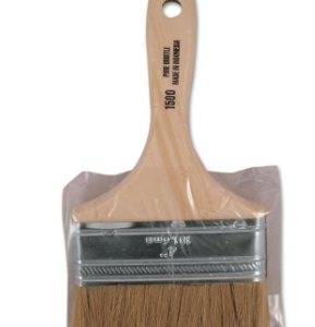 White Chinese Bristle Paint Brush, 5/8 in Thick x 4 in W, Wood Handle