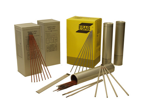 ESAB Atom Arc 7018 low-hydrogen stick electrodes and packaging