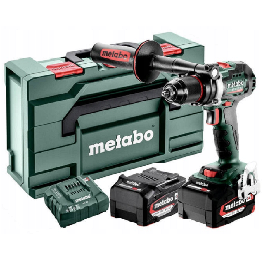 Metabo BS 18 LTX BL I 18V Brushless Cordless Drill/Driver Kit, 2 x 5.2 Ah